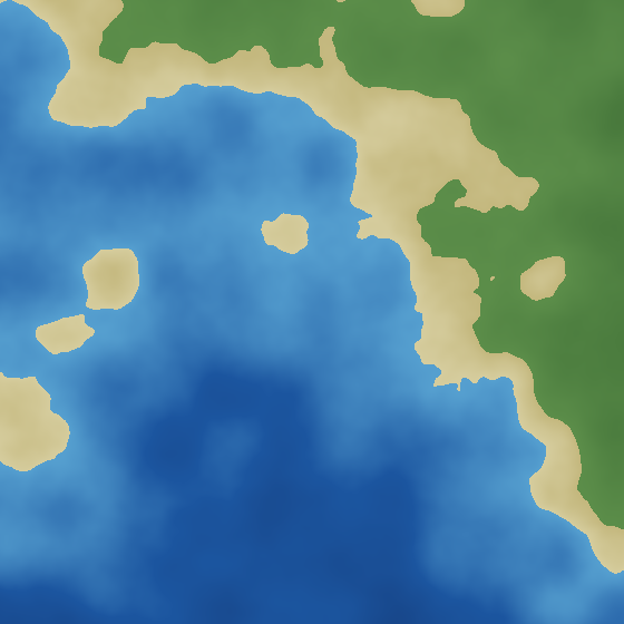 Eight octave terrain at one world unit per sample